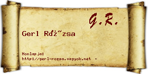 Gerl Rózsa névjegykártya