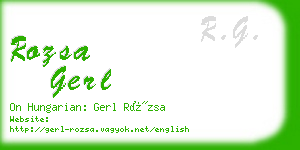rozsa gerl business card